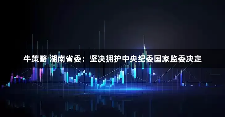 牛策略 湖南省委：坚决拥护中央纪委国家监委决定